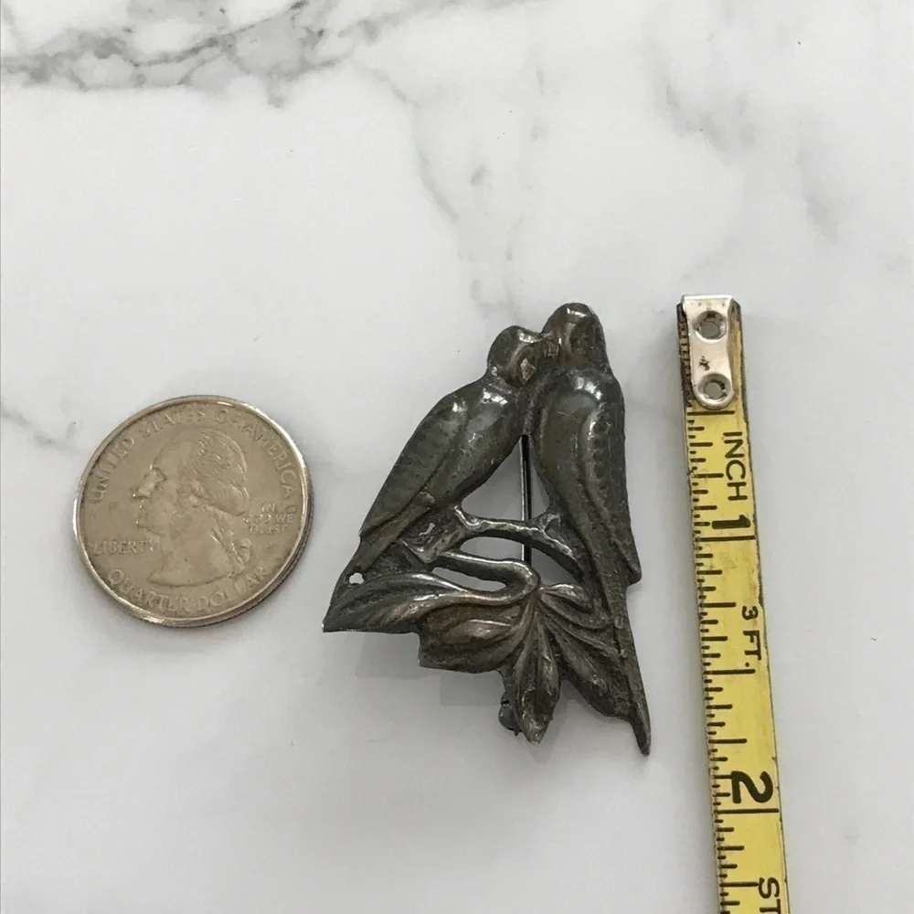 Vintage Sterling Silver Bird Brooch